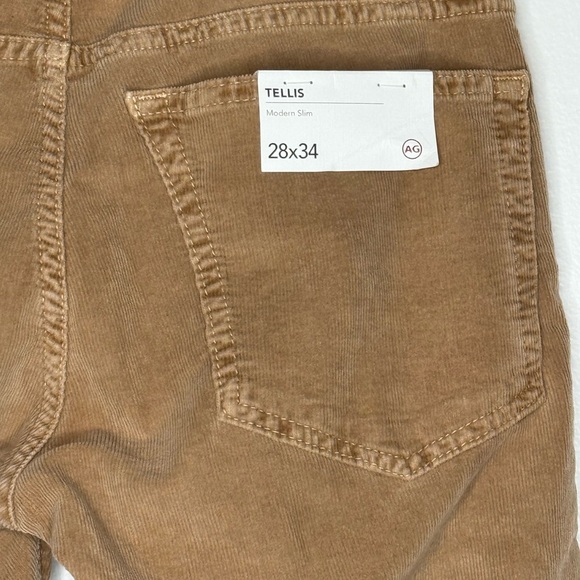 AG Adriano Goldschmied Tellis Modern Slim Corduroy Sulpher Light Truffle - Picture 3 of 13